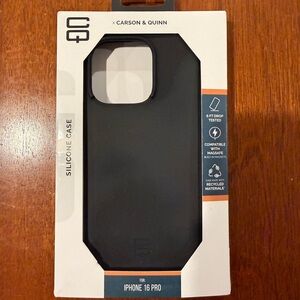 Black Silicone Case for iPhone 16 Pro